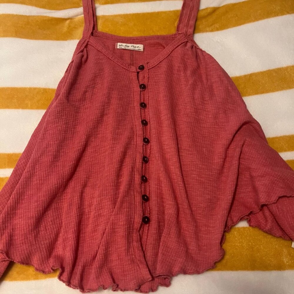Free People Strappy Top - Size Small, Pink/Red